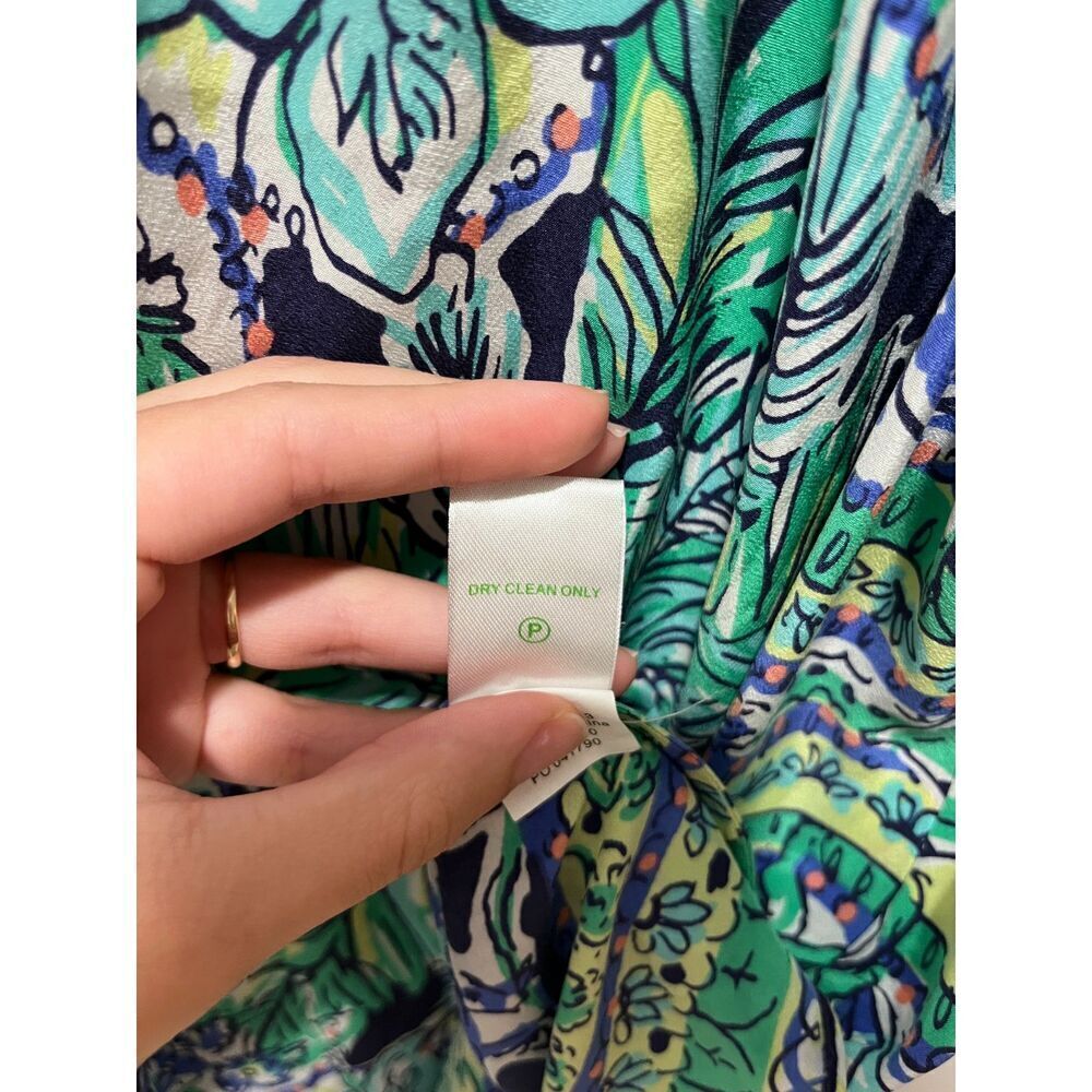 Lilly Pulitzer Women's Silk Cabana Halter Chain Top Size Medium Multi Summer - Picture 6 of 9